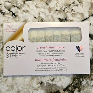 Color Street Nail Polish Strips - French Glitter Manicure - We're Meant To Oui
